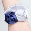 Bröllopsblommor Mest Popula Rose Ribbon Artificial Corsage Armband Bridesmaid Satin Wrist Silk för festen SW1317-J