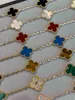Luxury Bracelet Van Clover for Men Bracelets Designer Women Jewelry Bangle Mens Diamond 925