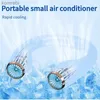 Electric Fans Xao MI Hanging Neck Fan Portable Air Conditioner USB 4000mAh Rechargeable Semiconductor Refrigeration Bladeless Neckband FansL240122