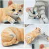 芸術と工芸品かわいい猫の犬の熊の置物装飾樹脂彫像ヨーロッパのクリエイティブな動物の装飾品のためのスケプトールd dh1du