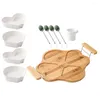 Dinnerware Sets Ceramic Fruit Plate Snack Appetizer Tray Porcelain Divided Serving Dish Desktop