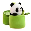 Pluche poppen 2 in 1 Creatieve grappige pop Bamboebuis Panda knuffel Gevuld Zacht Betraand Panda Verstopt in bamboe tas Speelgoed voor kinderen Meisjes Cadeau