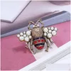 Pins Broches Bohemen Tendency Bee Broche Mode Imitatie Parels Glas Insect Voor Vrouwen Sieraden Drop Levering Dhli6