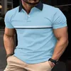 Summer breathable men's Polo shirt brand spliced Polo shirt casual short-sleeved men's T-shirt men's golf shirt quick dry