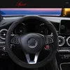 Steering Wheel Covers Sports Model Leather Car Cover 15inch Carbon Fiber Auto Case Without Inner Ring Elastic Band