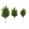 Fleurs décoratives Branches d'aiguilles de pin artificielles fausses plantes bricolage guirlande de guirlande de noël décorations pour la maison arbre de noël décor de mariage