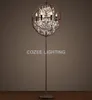 Golvlampor Vintage Crystal Lamp Standing Lysning LED Orb Cristal Light Indoor Home Restaurant Living and Dining Room9340135