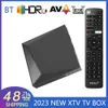 XTV AIR مع BT Remote New Saffest TV Box Staalker Amlogic S905W2 Quad Core 1.8 GHz 4K HDR+ BT HD LAN 100M AV1 SMART TV BOX XTVAIR