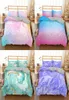 Homesky Chic Girly Marble Duvet Cover Colorful Glitter Turquoise Bedding Comforter Set Abstract Aqua Teel Blue Quilt Cover 2011275493496