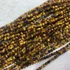 Pietre preziose sciolte 4mm Giallo occhio di tigre pietra preziosa naturale Perline fai da te per gioielli che fanno 3 fili 15 " Commercio all'ingrosso!