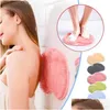 Accessori per gli strumenti da bagno Sile Body Scrubber Tappetino per doccia Tappetino per doccia Mas e spazzola per il lavaggio della schiena Montaggio a parete Bagno antiscivolo Consegna a goccia Hea Dhsnr