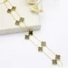 Mode sieraden klaver 10 bloemen trui ketting dubbelzijdige klaver ketting licht luxe mode bloem hanger kraag keten item