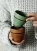 Mugs Japanese Matte Glaze Creative Handmade Ceramic Mug Retro Home Water Cup Coffee Cups Handheld Restaurant Office Tea