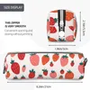 Klassisches Erdbeerliebhaber-Kawaii-Federmäppchen, niedliches Obst-Federmäppchen, Stiftbox für Studententaschen, Schulbedarf, Reißverschluss, Schreibwaren