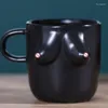 Canecas Ins Criativo Peito Caneca Cerâmica Personalidade Interessante Xícara de Café Arte Corporal Água Namoradas Presente Casa