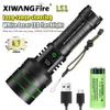 Flashlights LS1 Super Powerful LED Flashlight 1500M Long Range 10000LM USB Rechargeable 80W Tactical Portable Lantern with Power Indicator 240122