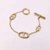 Designer H Home Bracelet Instagram Pig Nose OT Buckle Classic Small and Luxury Girl One Size 17 Jewelry Original Material Precision