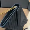 Womens woc envelope messenger Bags fashion gold chain silver black classic flap sling mens Shoulder bag wholesale leather purse tote clutch CrossBody hand bag