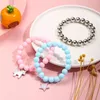 Bracelets Europe and America Fashion Sweet Popular Candy Color Beaded Unicorn Children Little Girls Christmas Gift Bracelet