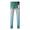 Jeans pour hommes Purple Brand Jeans American High Street Heavy Industry Peint par pulvérisation PU Adhésif Dégradé 9047