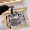 Fashion Designer Bags Transparent Jelly Tote Bags Ladies Tote One Shoulder Crossbody Large Shopping 2 Piece Set PVC 10 Styles 41 cm
