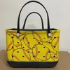 Mulheres Designer Eva Bogg Bolsa Sacos de Praia Luxo Verão Buraco Tote Grande Compras Moda Cesta De Plástico Senhora Armazenamento Lavável Praia Silicone Bog Bolsa Eco Jelly Candy 66