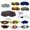 Outdoor Eyewear Motorcycle cross-country goggles lens has 6colors clear smoky blue red lens glasses bag protective tearable film 100 style 240122