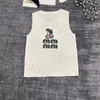 Canotte lavorate a maglia con lettera con paillettes Canotte sportive senza maniche da donna Canotte corte Canotte a base sottile traspirante di design