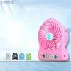 Elektriska fläktar Portabla laddningsbara Mini Fan Air Cooler Mini Desk Fan USB -kylning av laddningsbara handhållna fläktar Blackl240122