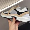 Hot Sale Women Round Toe Patchwork Flat Trainers Runway Brand Designer Tjock sula utanför promenad som kör spetsar upp kausal platt sneakers kvinna