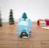 Boże Narodzenie pudełko na pudełko na pudełka papierowe Kreatywne wigilia Bożego Narodzenia Prezent owocowy Candy Case