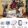 Kopfhörer Süßes Kopfhörer Katzenohr LED LED LICHT Faltbar Bluetooth Kopfhörer Wireless Katzenohr Headset Musikhelm für Kindergeschenke