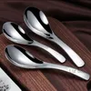 Stainless Steel Spoon Short Handle Children Soup Spoon Thicken Ice Cream Fruit Scoop Milk Powder Honey Spoons Kitchen Tableware TH1266