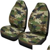 Car Seat Covers Ers 2Pcs Camouflage Set Protectors Fit For Suv Bucket Seats Accessory Accept Customization Drop Delivery Automobiles M Dhuet