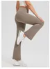 Fashion sxey Yoga-Hosen mit weitem Bein, Leggings, Fitnessstudio, Sportstrumpfhose, hohe Elastizität, Schlaghose, Streetwear, hohe Taille, weites Bein, Schlaghose