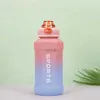 bottiglia d'acqua 1300ml Bollitore che cambia colore Tazza smerigliata Tazza di plastica con cannuccia Tazza sportiva portatile per acqua 240122
