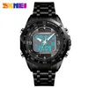 손목 시계 Skmei Sport Watches 남자 태양열 LED 디지털 쿼츠 시계 다기능 남성 시계 강철 방수 손목 Relojes Hombre