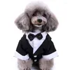 Hundkläder kläder för hundar husdjur leverans skjorta vinter neddy kappa mode stilig kostym bröllop klänning