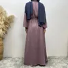 Ethnische Kleidung Eid Ramadan Abaya Offene muslimische Frauen Strickjacke Maxikleid Türkischer Kaftan Arabische Robe Kimono Islam Party Dubai Kleid Jalabiya