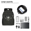 Bags Gothic Death Head Skull Backpacks for Men Women Waterproof School College Moth With Mandala Bag Printing Bookbag