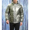 Jaqueta masculina designer jaqueta inverno novo engrossado brilhante jaqueta com capuz avançado sentido roupa tamanho XS-XL