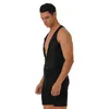 Wear Mens Bodysuit One Piece Swimwear Sleeveless Gymnastics Leotard Unitard Body Building Swimsuit Bathing Suit Beach Pool Surfing