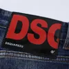 Herenjeans nieuw seizoen inktverf met gaten, gewassen katoen, ademend en slim-fit casual denimbroek voor trendy heren