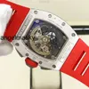 Relógio de pulso RM Richards Milles Relógio de pulso RM011-FM Relógio mecânico automático série Rm011 Platinum cronológico moda casual edição limitada esporte