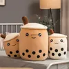 Plüschpuppen NEUE süße Cartoon Bubble Tea Plüschtier gefüllte Lebensmittel Milchtee weiche Puppe Boba Obst Teetasse Kissen Kissen Kinderspielzeug Geburtstagsgeschenk