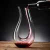 Hochwertiger 1500 ml Kristall-U-förmiger Weindekanter, Geschenkbox, Harfenschwan, kreatives Trennset 240122