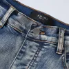 Dżinsy designerskie dżinsy wysokiej jakości technologie modowe dżinsy luksusowe designerskie pres w trudnej sytuacji, rozerwany czarny niebieski dżins szczupły rozmiar 28-40 883885071