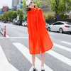 Gabardinas de mujer de gran tamaño con capucha de verano abrigo largo chaqueta de manga protección solar protector solar con cordones sudaderas al aire libre coreanas