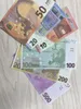 Copy Money Actual 1:2 Size Fake Faux Billet Banknote 10 20 50 100 200 US Dollar Euros Pound English Banknotes Realistic Toy Bar P Filfe