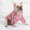 Apparel Fall Winter Glossy dragkedja Dog Outfits 2Sided Wearable Coat Puppy Clothes Small Dog Clothes Down French Bulldog Dog Costume